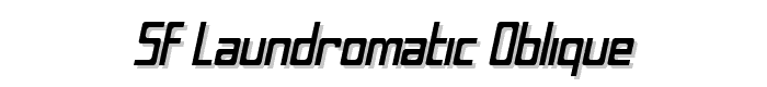 SF Laundromatic Oblique font